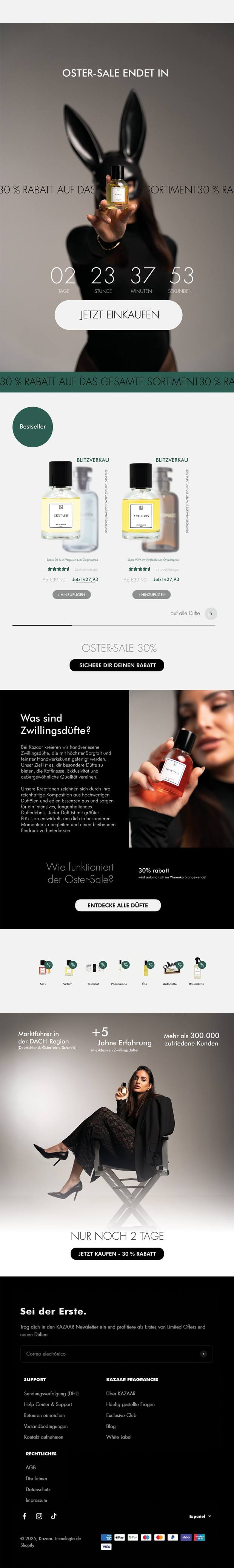Kazaar · Easter landing page