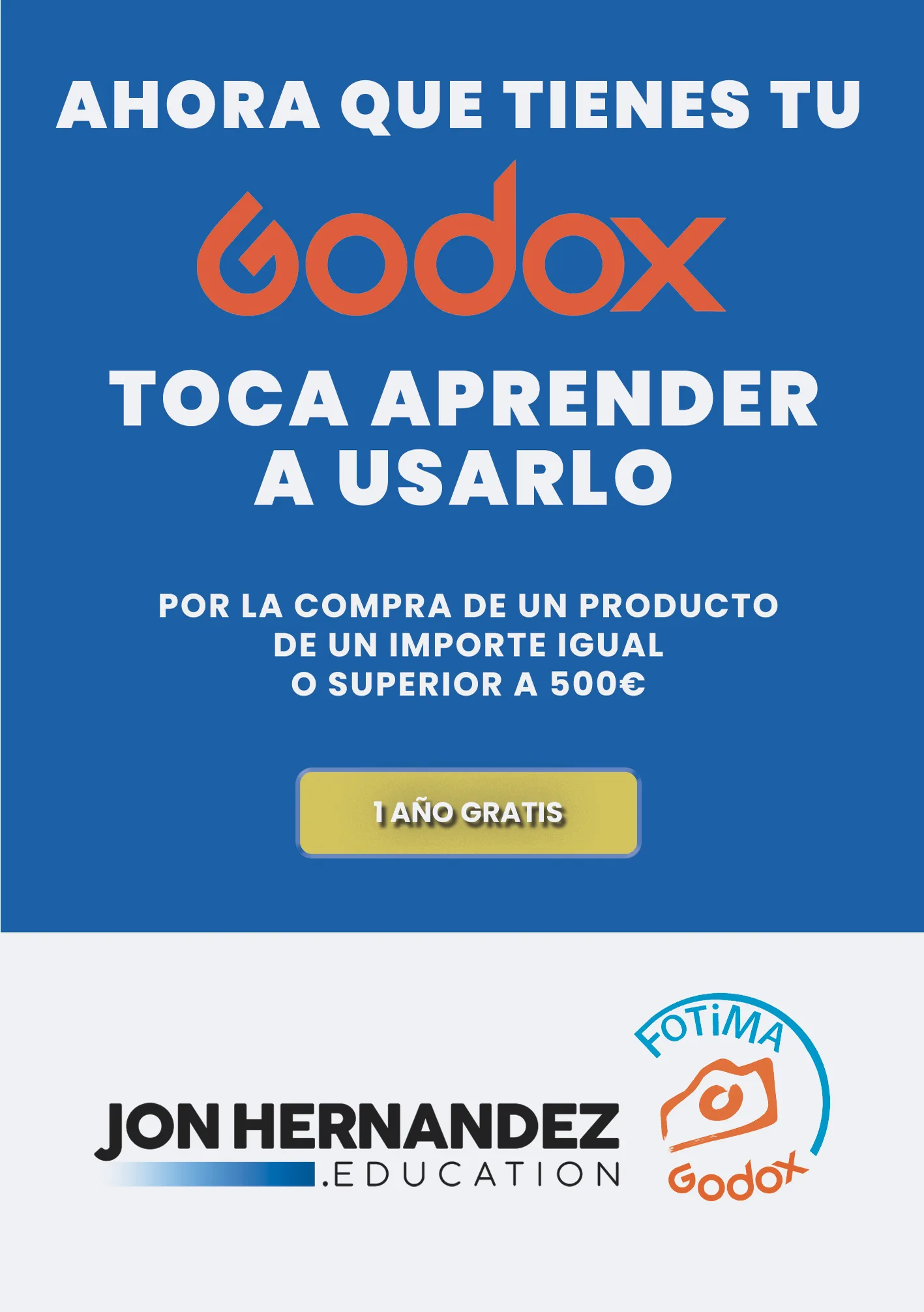 Godox promo label: a free year with purchases from €500