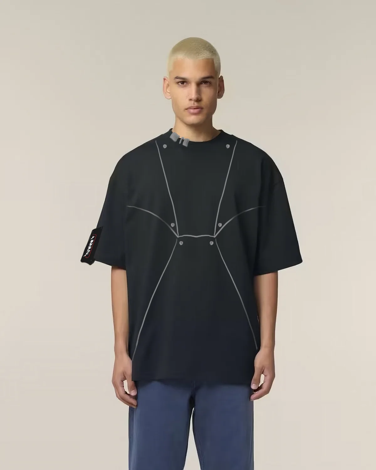 ISYSNT T-shirt with piping, front