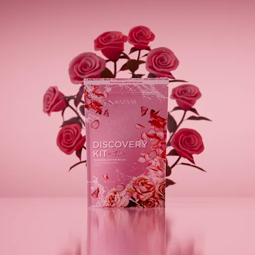 Discovery kit among roses