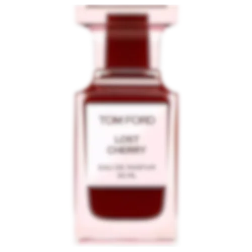 Red fragrance bottle on black